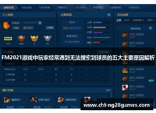 FM2021游戏中玩家经常遇到无法搜索到球员的五大主要原因解析